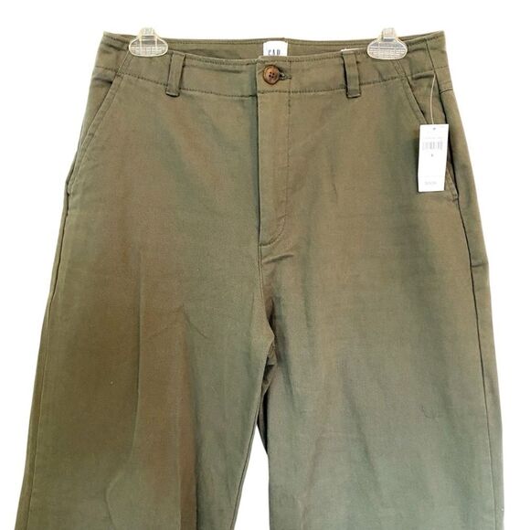 GAP Olive Green High Waist Straight Leg Cargo Utility Pants Size 6 – Trendy - Picture 5 of 7